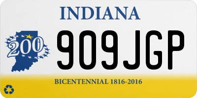 IN license plate 909JGP