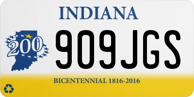 IN license plate 909JGS
