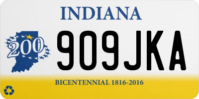 IN license plate 909JKA