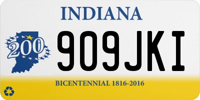 IN license plate 909JKI