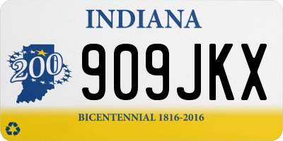 IN license plate 909JKX