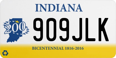 IN license plate 909JLK