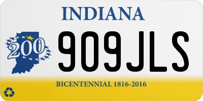 IN license plate 909JLS
