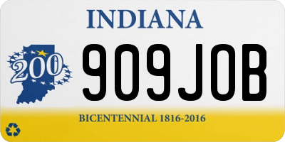 IN license plate 909JOB