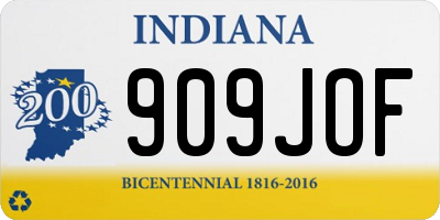 IN license plate 909JOF