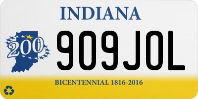 IN license plate 909JOL