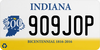 IN license plate 909JOP