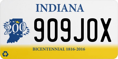 IN license plate 909JOX