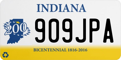 IN license plate 909JPA