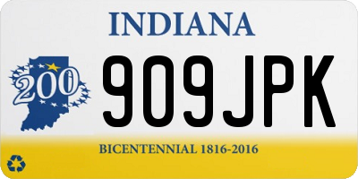 IN license plate 909JPK