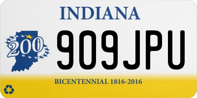 IN license plate 909JPU