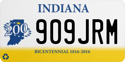 IN license plate 909JRM
