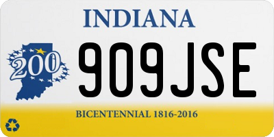 IN license plate 909JSE
