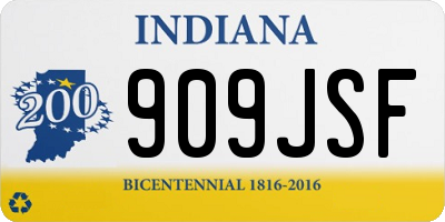IN license plate 909JSF