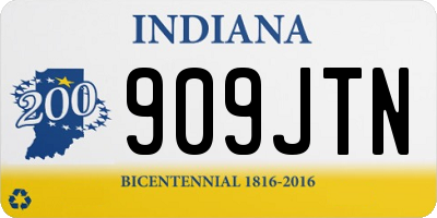 IN license plate 909JTN