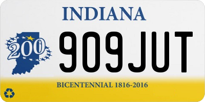 IN license plate 909JUT