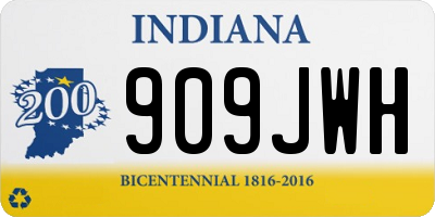 IN license plate 909JWH