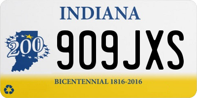 IN license plate 909JXS