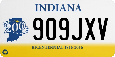 IN license plate 909JXV
