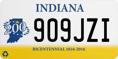 IN license plate 909JZI