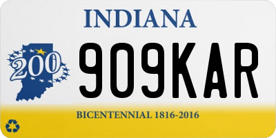 IN license plate 909KAR