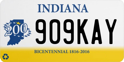 IN license plate 909KAY