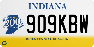 IN license plate 909KBW