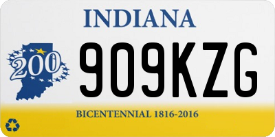 IN license plate 909KZG
