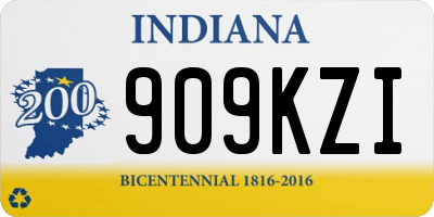 IN license plate 909KZI