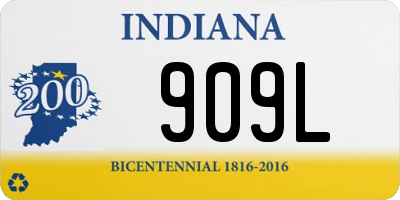 IN license plate 909L