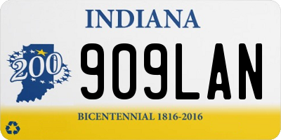 IN license plate 909LAN