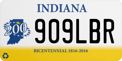 IN license plate 909LBR