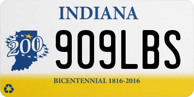 IN license plate 909LBS
