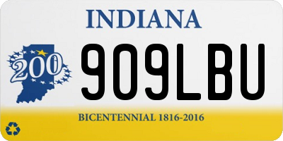 IN license plate 909LBU