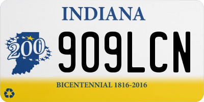 IN license plate 909LCN