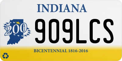 IN license plate 909LCS