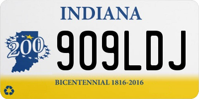 IN license plate 909LDJ