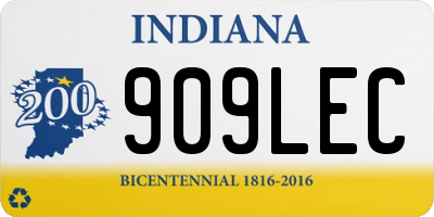 IN license plate 909LEC