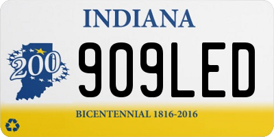 IN license plate 909LED