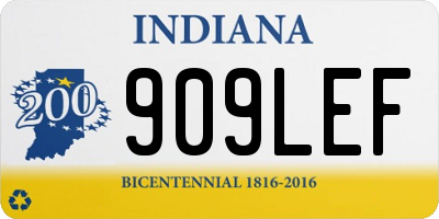 IN license plate 909LEF