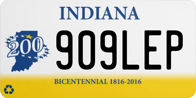 IN license plate 909LEP