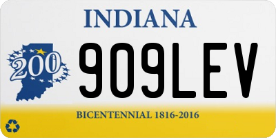 IN license plate 909LEV