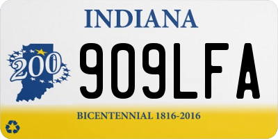IN license plate 909LFA