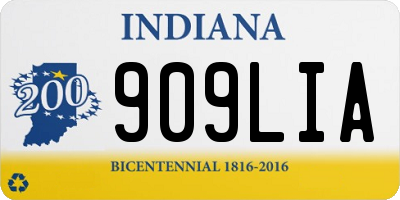 IN license plate 909LIA