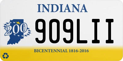IN license plate 909LII