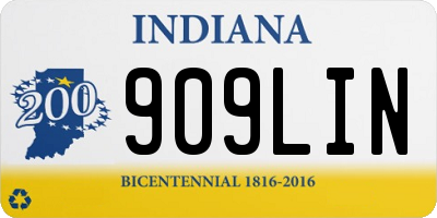 IN license plate 909LIN
