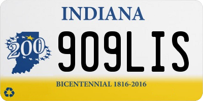 IN license plate 909LIS