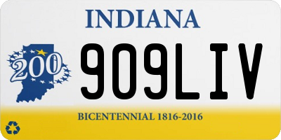 IN license plate 909LIV