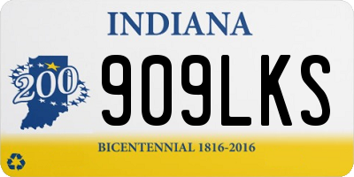 IN license plate 909LKS