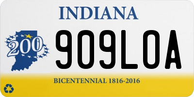 IN license plate 909LOA